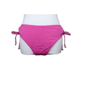 Michael Kors Tie Side Adjustable Pink Swim Bottom 12 Coastal Beaded Bikini